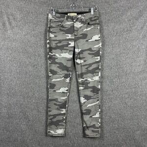 Democracy Ab Technology Jeans Womens 6 Gray Camo Skinny Stretch Denim Mid Rise